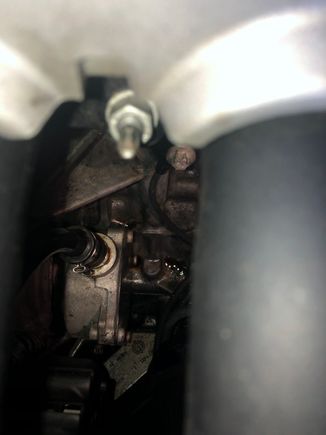 As indicated, leak is below intake and seems to start at a level just below filter housing?