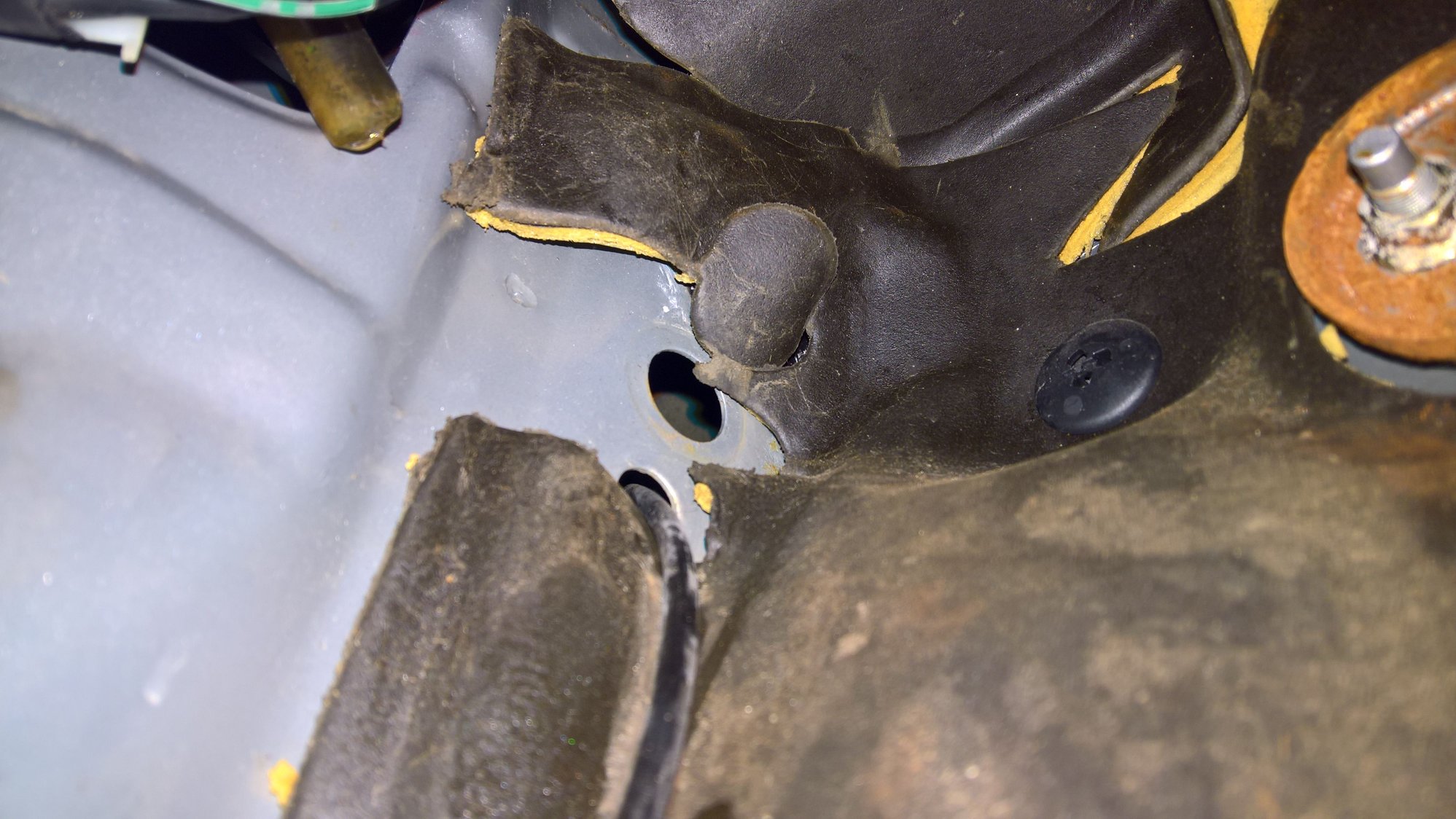 03 TL Wet Drivers Floor Hood release cable grommet AcuraZine