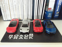 NSX history as told by my HotWheels collection.  Left to right: Original NSX, HSC Concept, 2nd Gen NSX prototype (2015), 2nd Gen NSX with turbo.