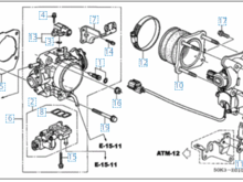 Idle control valve is item 15. You should buy item 8 and replace it when just removing and cleaning.