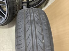 This is the tire that will need replacing (inside wear)