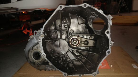 Tranny has metal scratches all over it
