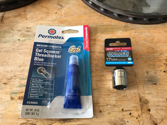 Bought the blue loctite. The gel version stays put.

Got a fresh #17 12 point socket for the flywheel bolts.