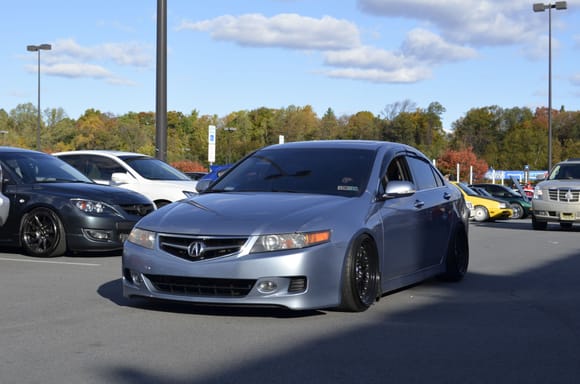 Female driven TSX rolling into Cars and Coffee with style.