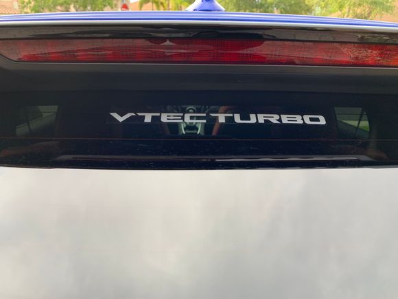 Canadien market Civic Type R rear glass decal