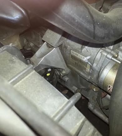 Front motor mount to 5 speed auto trans.