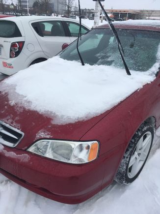 So much Snow and Ice build up it froze my wiper arms completely!