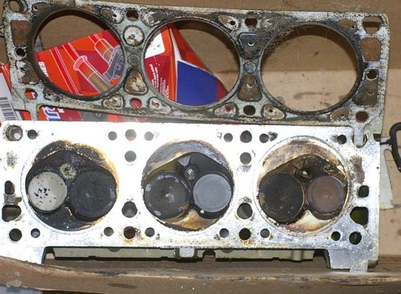 Left cylinder had head gasket failure