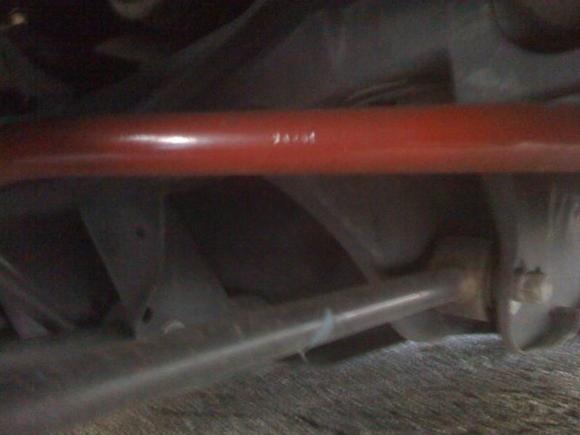 comptech rear sway bar painted red