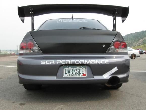 Evo of Doom 2011, ass-shot @ Bandimere Speedway, Morrison, CO.