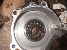 Looks like the crank was rubbing against the case sides. Where could the bearing cage have gone? This thing was running when i brought it here. Although, i guess its possible someone through a top end together and passed the buck to the next guy.