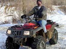 Me and my "snowmobile."