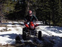 Riding the V4S at about 10,500 ft in altitude in the Colorado mountains.