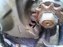 case is cracked on my spare engine :(                                                                                                                                                                   