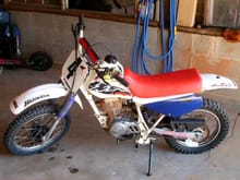 My son's 1995 XR80.It is his first dirtbike.He is hopeing to oneday get a full size YZ85.                                                                                                               
