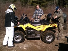 Beergut checking out CanAm8's new Outty 800 2-up.  How soon before BG has one of these sitting in his new 2 car garage?