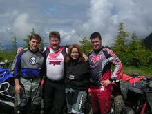 The family that rides together, has a BLAST together. Nate, me, Cindy and Bobby (on his second ride ever).                                                                                              