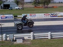 At the drag strip for testing... definately need the wheelie bar next time...                                                                                                                           