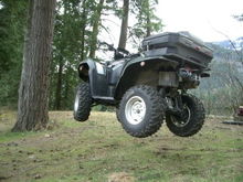 Helium filled tires aid floatation. Actually it's tricks you can do when you have a low C/G quad and dual winches. :)                                                                           