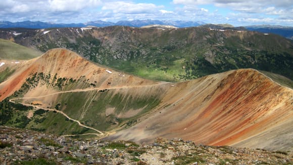 Red Cone summit with Webster Pass and Radical Hill in the background