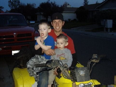 Kevin and his sons on return from trip of 11-13-04. Future riders for sure!                                                                                                                             