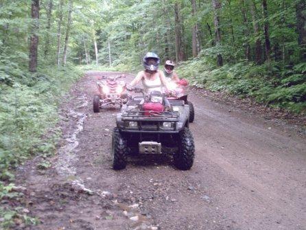 On the trail with my wife and brother.