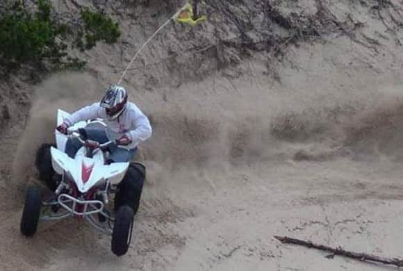 Tearing it up in the Oregon Dunes on my YFZ                                                                                                                                                             