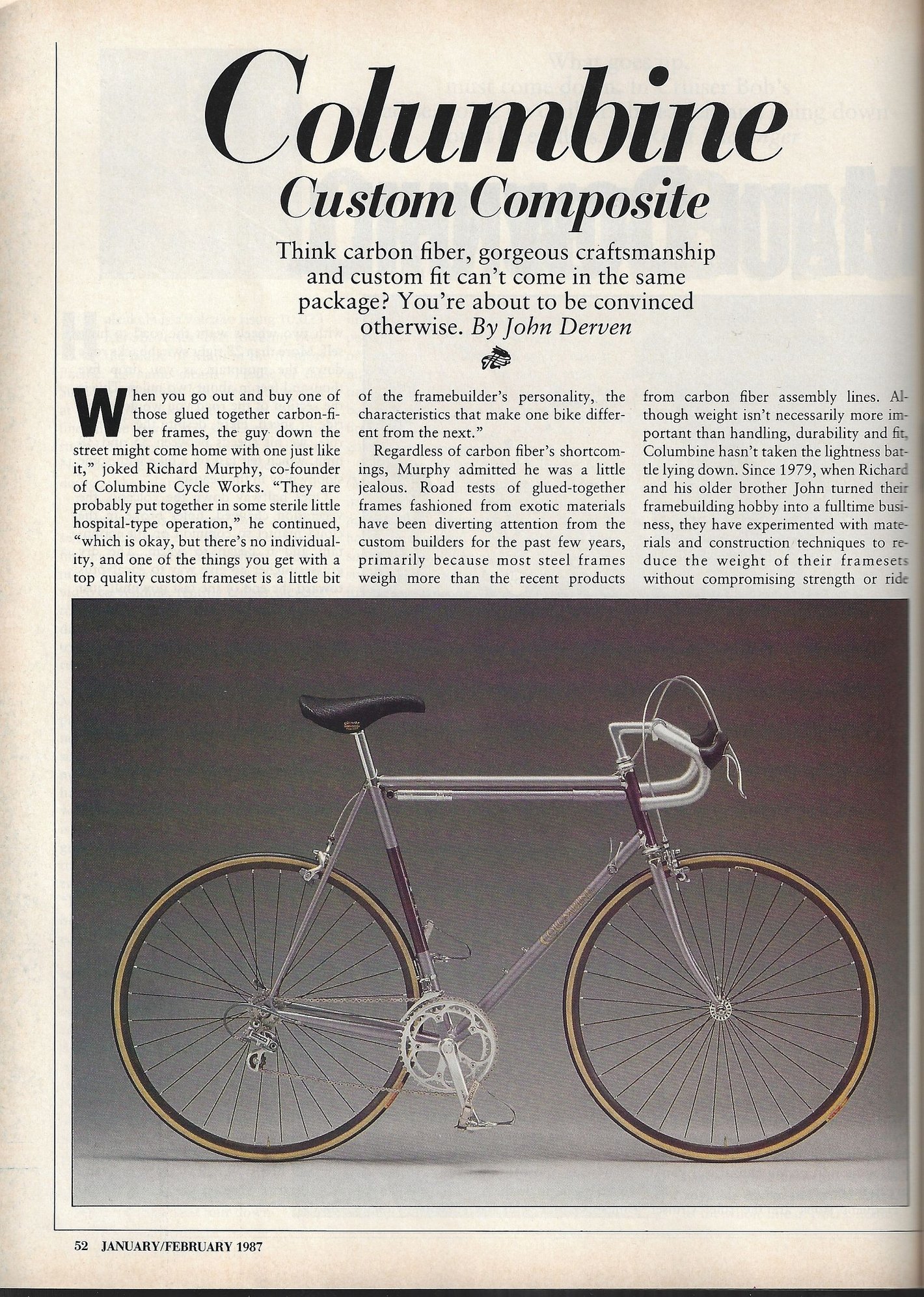 Bike Forums Road Test/Bike Review (1987) COLUMBINE Custom Composite
