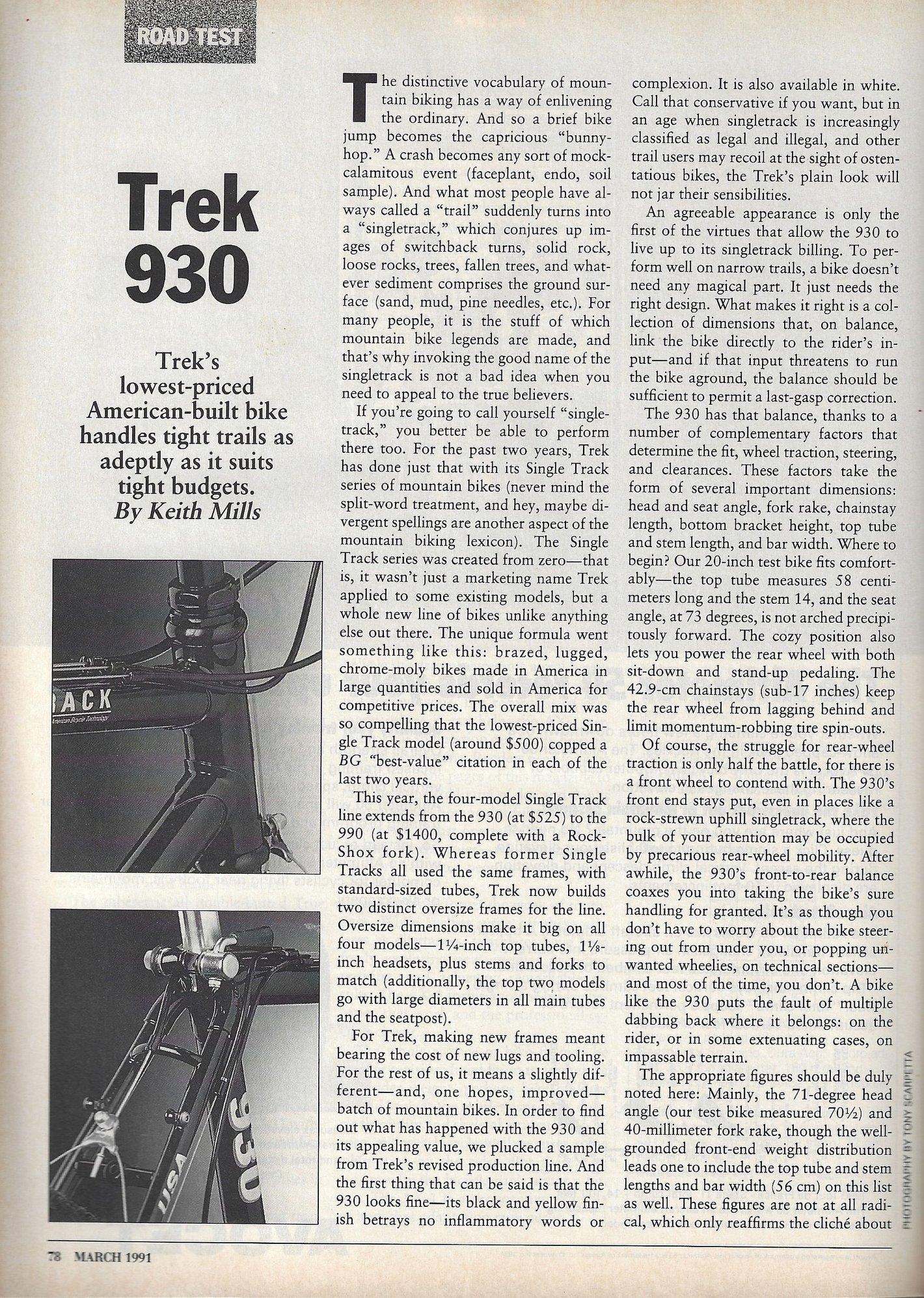 Bike Forums Road Test/Bike Review (1991) TREK 930 (mtb)