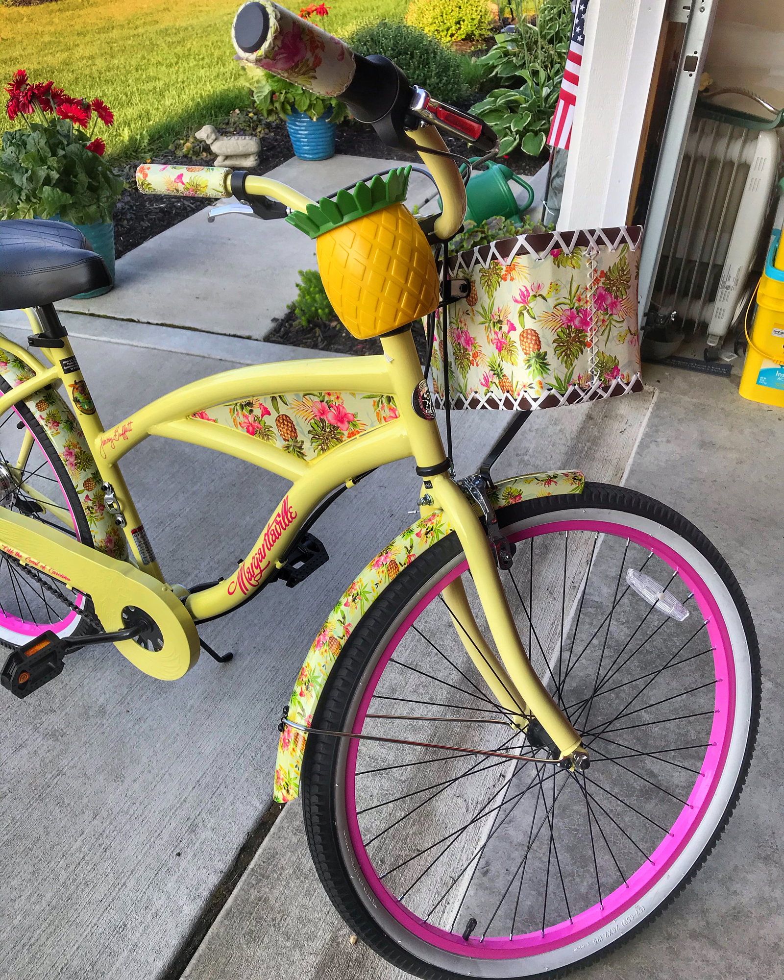 yellow bike with basket walmart
