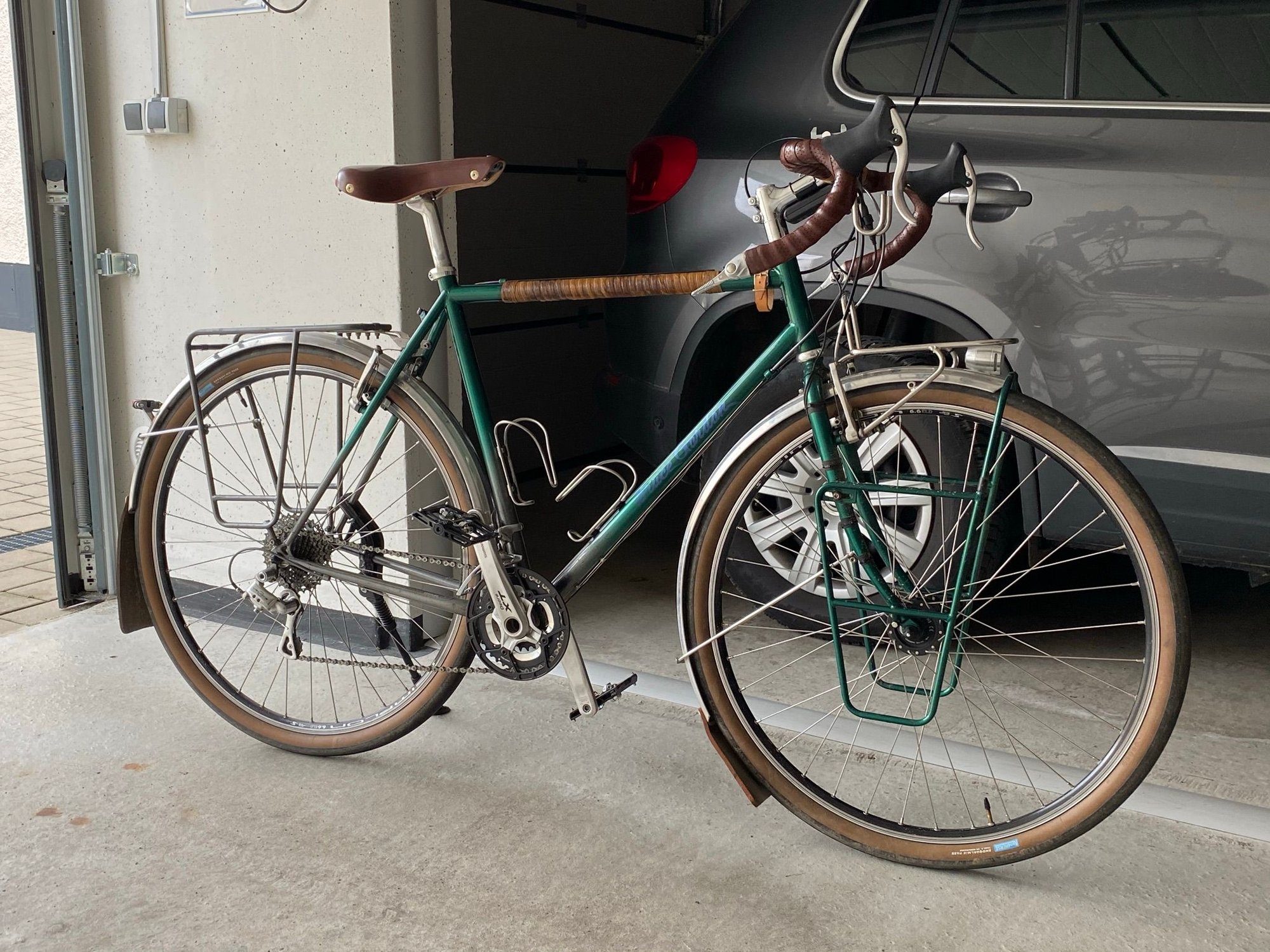 mint green retro bike