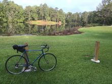 The tranquility of the little pond in Druid Hills was a nice break from my nagging bottom bracket problems.