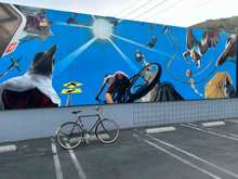 There are some murals by my place because it's across from the art school.