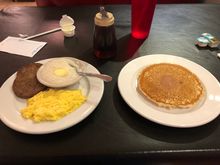 A delicious and full breakfast to start the week. A Mexican Restaurant opened early just for us.