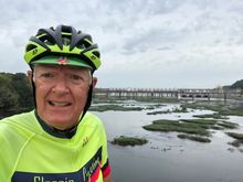 The best place to cross the Pee Dee River on a bike. At the Tillery Dam. Limited choices!