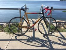 Craig's List finds last summer. Used it on my smart trainer all winter, riding it now due to my main bike being in the shop going on two weeks now.