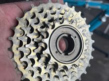 The used but still viable Suntour Perfect freewheel. 
