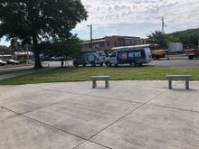News trucks in Rockmart