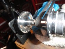 During the polishing to get to a mirror finish.