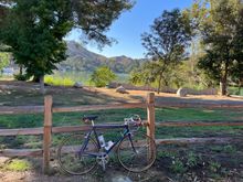 Malibu Lake in the background.
