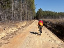 The point where Mill Pond shifts from recent gravel to hardpack