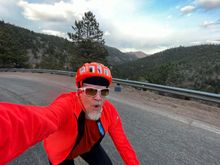 Current day, 2015 Specialized Tarmac heading home up Super James out of Boulder, Colorado.