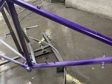 30 min after priming, since no sanding was needed, on went the color