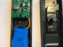 USB-Werk circuit board and batteries