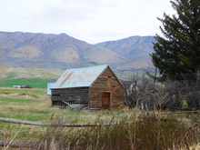Old shed in Eden.  The draw in the background is a fun hike when you can get in there.  Sometimes the wild cattle make it a bit unsafe to be on foot. 