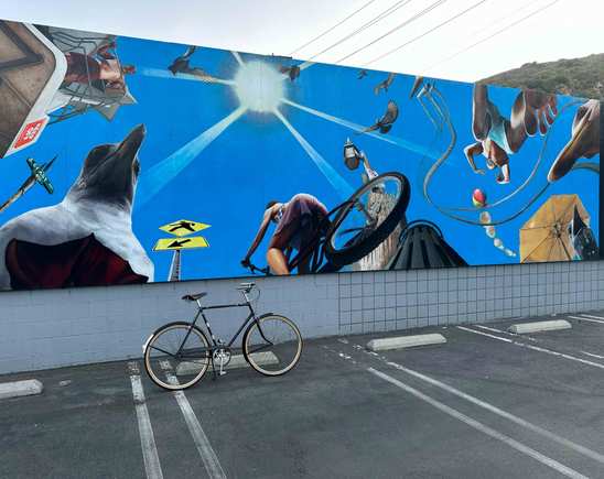 There are some murals by my place because it's across from the art school.