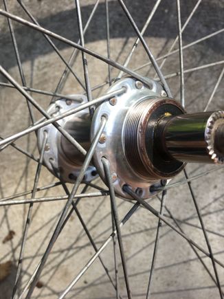 Laced 4X with butted spokes