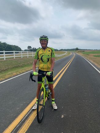 I ran into a friend out doing a training ride and he took this picture. Cloudy!