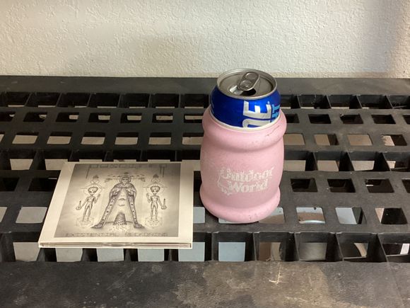 Puscifer album and a pink beer koozy . Yup told you he done went Q years ago LMFAO. 