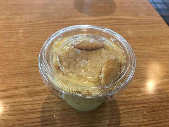 Topped off with banana pudding 